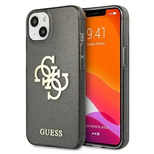 Guess case for iPhone 13 Mini 5,4'' GUHCP13SPCUGL4GBK black hard case Glitter 4G Big Logo