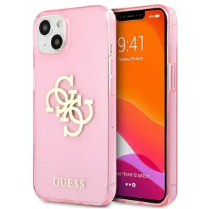 Guess case for iPhone 13 mini 5,4" GUHCP13SPCUGL4GPI pink hard case Glitter 4G Big Logo