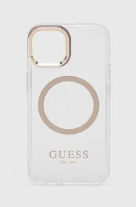 Guess case for iPhone 14 6,1" GUHMP14SHTRMD gold HC Magsafe Metal Outline