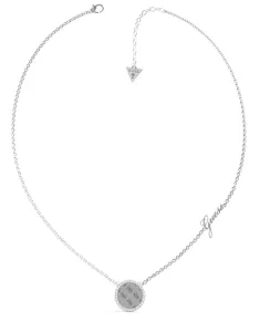 Guess Nadčasový oceľový náhrdelník s kryštálmi Round Harmony JUBN01155JWRH