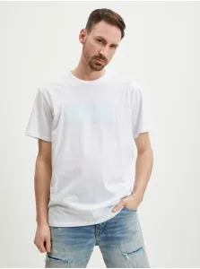 Bavlnené tričko Guess biela farba, s potlačou #4235172