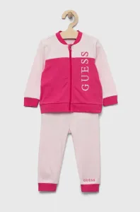 Detská bavlnená súprava Guess ružová farba #8735734