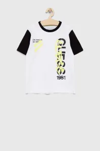 Detské bavlnené tričko Guess biela farba, vzorovaný #6848744