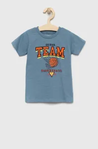 Detské bavlnené tričko Guess s nášivkou #8040402
