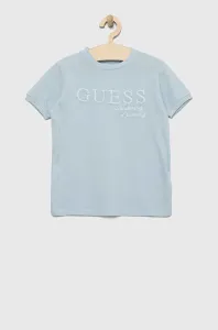Detské bavlnené tričko Guess s nášivkou #9552743