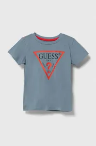 Detské bavlnené tričko Guess s potlačou #8921217