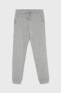 Detské nohavice Guess šedá farba, jednofarebné #175513