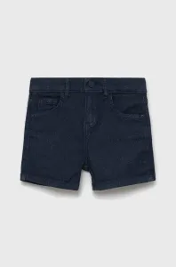 Detské rifľové krátke nohavice Guess tmavomodrá farba, jednofarebné, nastaviteľný pás