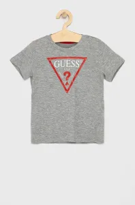 Detské tričko Guess šedá farba, melanžové #175527