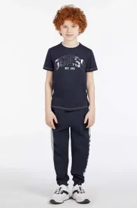 Detské tričko Guess tmavomodrá farba, melanžový