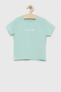 Detské tričko Guess tyrkysová farba #6986436