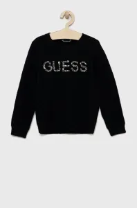 Detský sveter Guess čierna farba, tenký #5156713