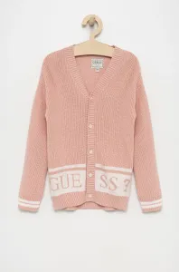 Detský sveter Guess ružová farba, tenký #239637