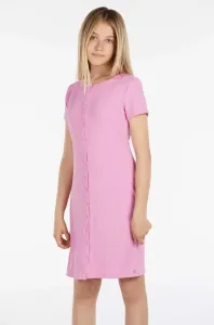Dievčenské šaty Guess fialová farba, mini, rovný strih #4248424