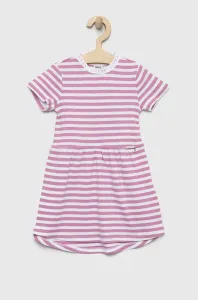 Dievčenské šaty Guess ružová farba, mini, áčkový strih #8444560