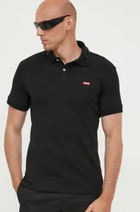 Polo tričko Guess pánske, čierna farba, jednofarebné #8738737