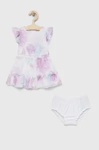 Šaty pre bábätká Guess ružová farba, mini, áčkový strih #7455446