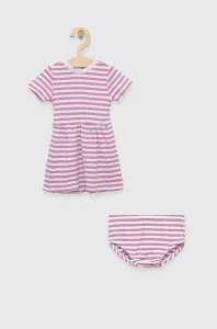 Šaty pre bábätká Guess ružová farba, mini, áčkový strih #8688279