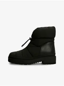 Čierne dámske členkové zimné topánky Guess #723633