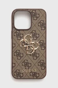 Guess case for iPhone 13 Pro / 13 6,1'' GUHCP13L4GMGBR brown hard case 4G Big Metal Logo