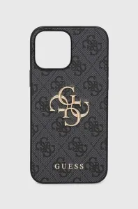 Guess case for iPhone 13 Pro Max 6,7" GUHCP13X4GMGGR grey hard case 4G Big Metal Logo