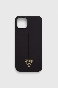 Guess GUHCP14MSLTGK Apple iPhone 14 Plus black hardcase Silicone Triangle