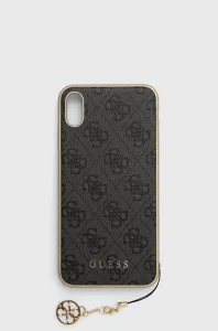 Guess GUHCI65GF4GGR iPhone Xs Max gray hard case 4G Charms Collection