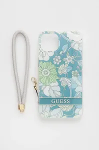 Guess case for IPhone 13 6,1" GUHCP13MHFLSN hard case green Flower Cord