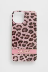 Guess case for IPhone 13 mini 5,4" GUHCP13SHSLEOP hard case pink Leopard Electro Stripe