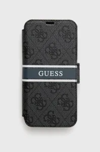 Guess case for iPhone 13 Mini 5,4" GUBKP13S4GDGR grey book case 4G Stripe
