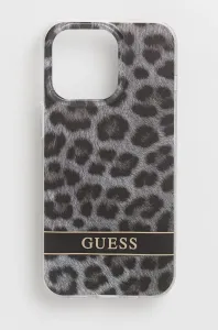 Guess case for IPhone 13 Pro 6,1" GUHCP13LHSLEOK hard case grey Leopard Electro Stripe