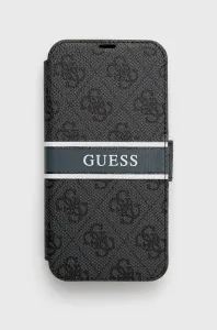 Guess case for iPhone 13 6,1" GUBKP13M4GDGR grey book case 4G Stripe