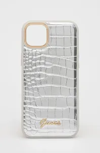 Guess case for iPhone 14 Plus 6,7" GUHCP14MHGCRHS silver hardcase Croco Collection