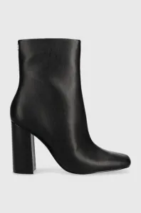 Členkové topánky Guess Beaker dámske, čierna farba, na podpätku,