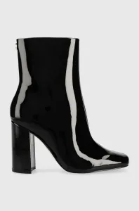 Členkové topánky Guess Beaker2 dámske, čierna farba, na podpätku, #2564267