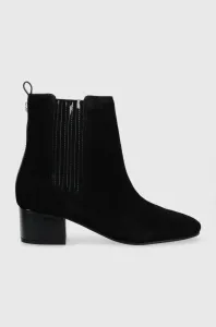 Členkové topánky Guess Safia dámske, čierna farba, na podpätku, #260139