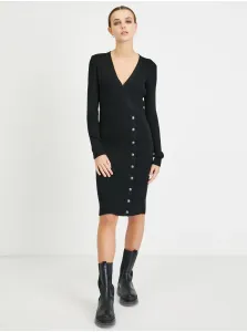 Čierne puzdrové svetrové šaty Guess Alexandra - Ženy #614284