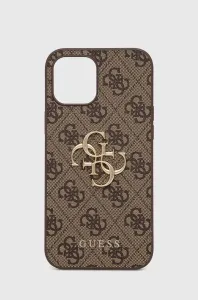 Guess case for iPhone 12 Pro Max 6,7" GUHCP12L4GMGBR brown hard case 4G Big Metal Logo