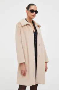 Kabát Guess dámsky, béžová farba, prechodný #8978952