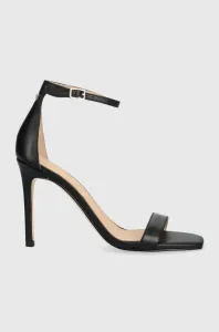 Kožené sandále Guess Devon čierna farba #256996