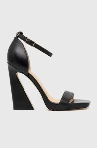 Kožené sandále Guess Morra čierna farba #7354374