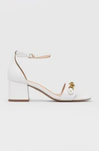 Kožené sandále Guess Sara biela farba #4653553