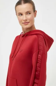 Mikina Guess BRENDA dámska, červená farba, s kapucňou, s potlačou, V2YQ18 K7UW2