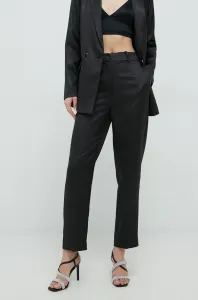 Nohavice Guess dámske, čierna farba, široké, vysoký pás #7718722