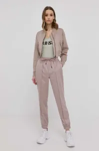 Nohavice Guess dámske, ružová farba, jogger, vysoký pás #210935