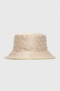 Obojstranný klobúk Guess béžová farba