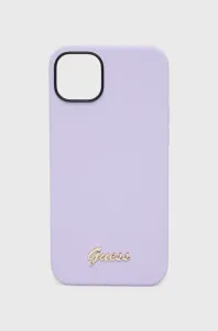 Guess GUHCP14MSLSMU Apple iPhone 14 Plus purple hard case Silicone Vintage Gold Logo