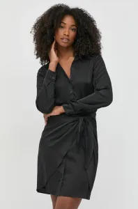 Šaty Guess AYLA čierna farba, mini, rovný strih, W2BK83 WF1T2