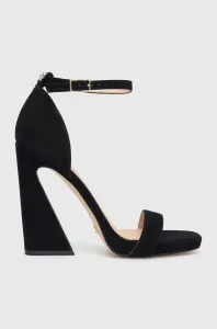 Semišové sandále Guess Morra čierna farba, FL5MRR SUE03 BLACK #7995766