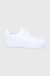 Topánky Guess biela farba, na plochom podpätku #7976812